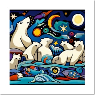 Happy Polar Bears Canada . Posters and Art